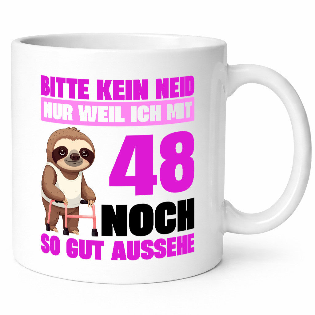 48. Geburtstag | Bitte kein neid Faultier 48 Jahre lustiger Spruch Geschenk