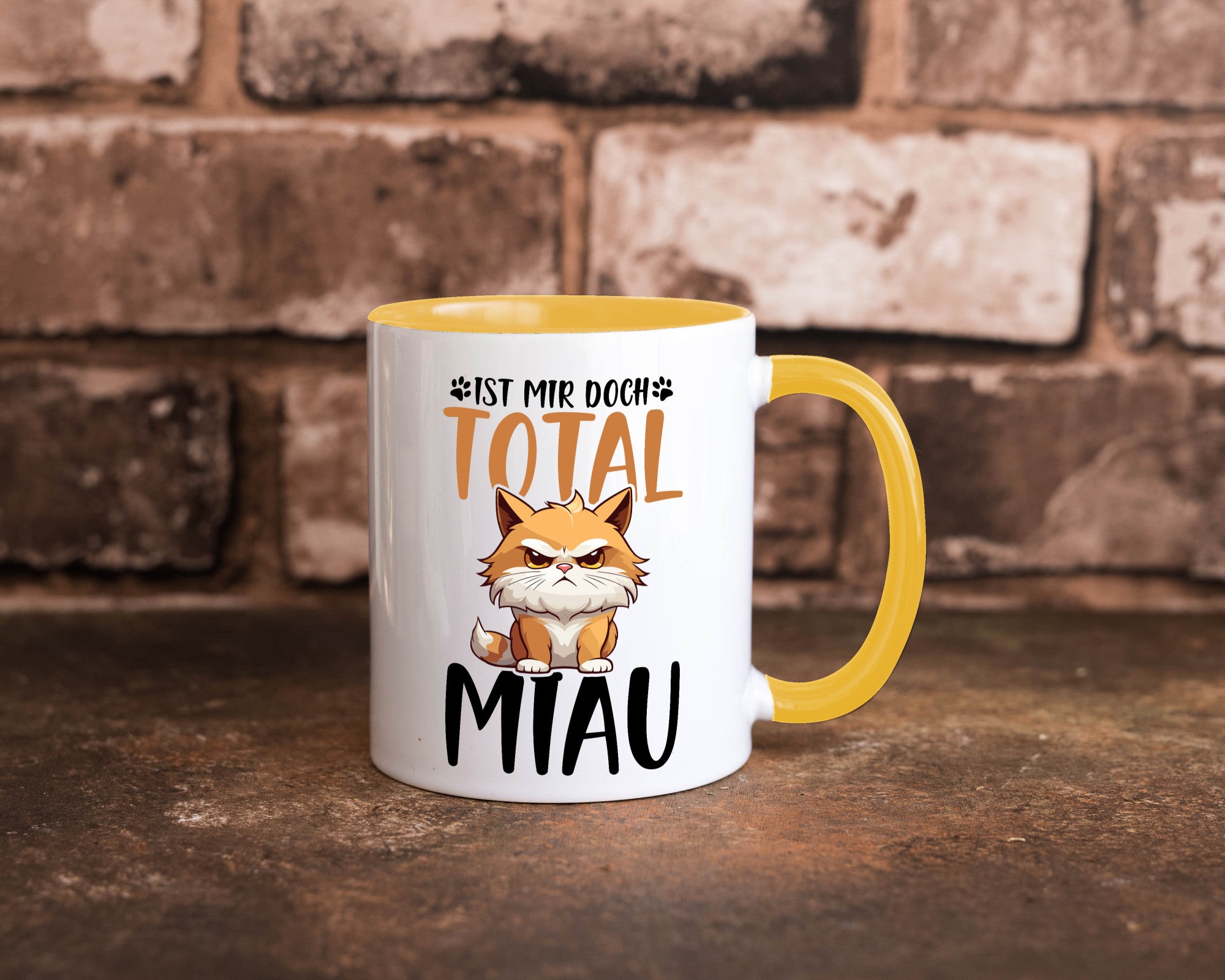 Ist mir doch total Miau | Katze Katzenliebhaber Geschenk Tierliebhaber Humor