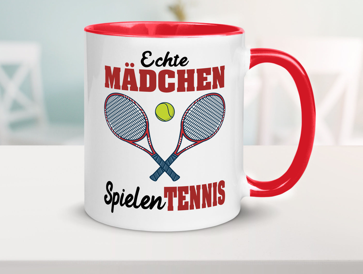 Echte Mädchen Spielen Tennis | Sport Geschenkidee Humor Tasse