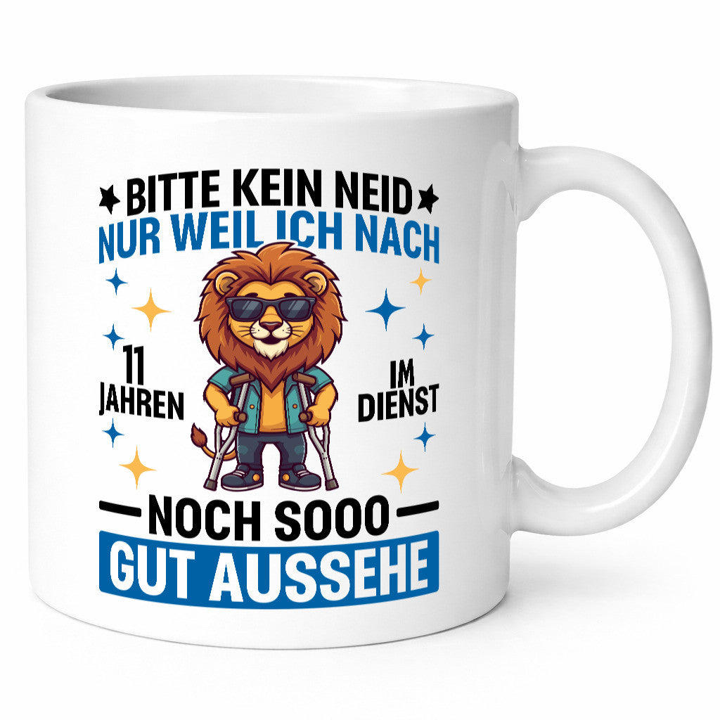 11 Jahre im Dienst | Arbeitsjubiläum Arbeit lustig Kollegen Büro Geschenk Tasse
