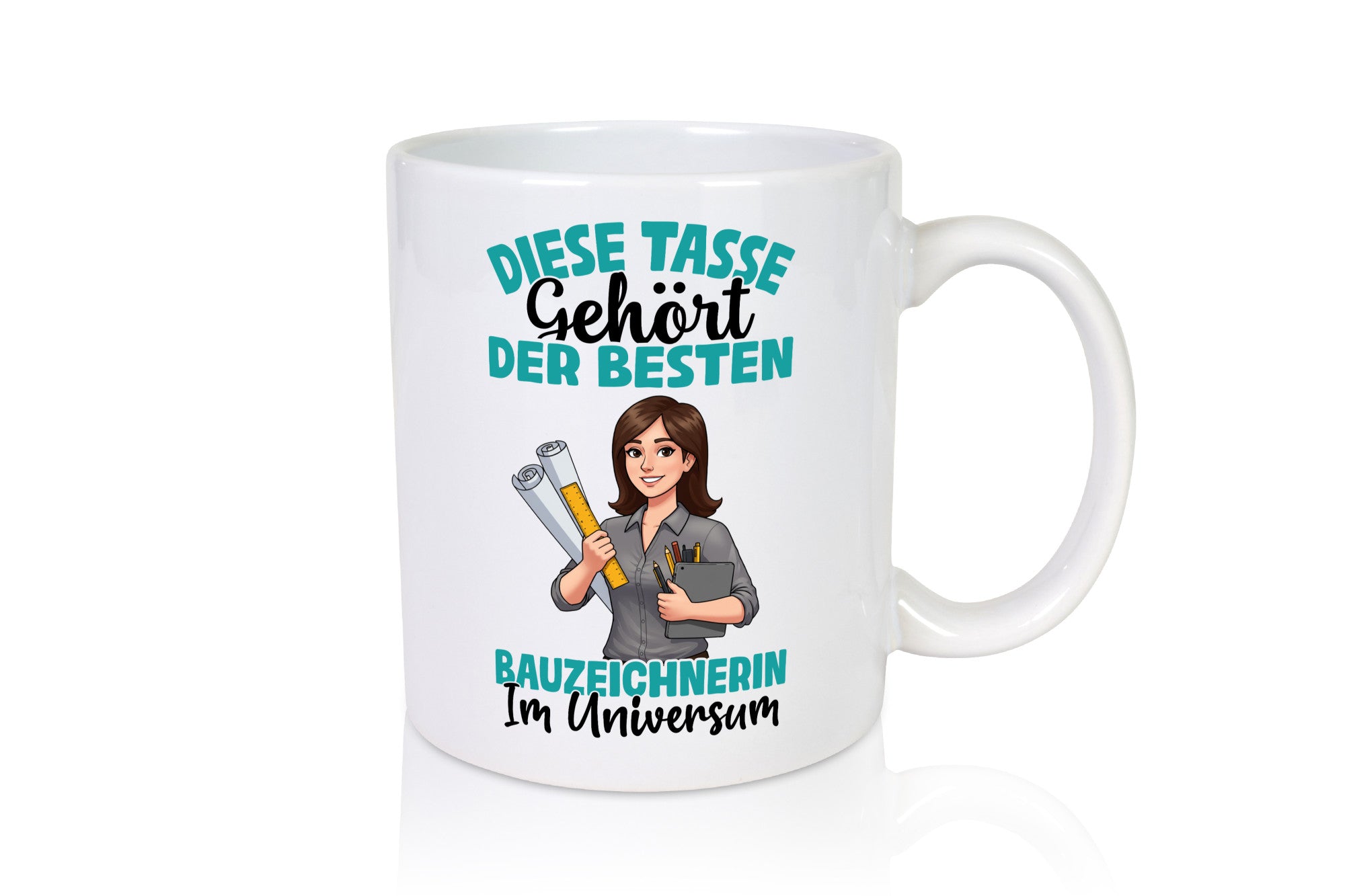 Im Universum: Bauzeichnerin | Zeichnerin Geschenkidee Humor Tasse