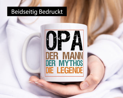 Opa, Mann, Mythos, Legende Humor Familie Geschenkidee Tasse