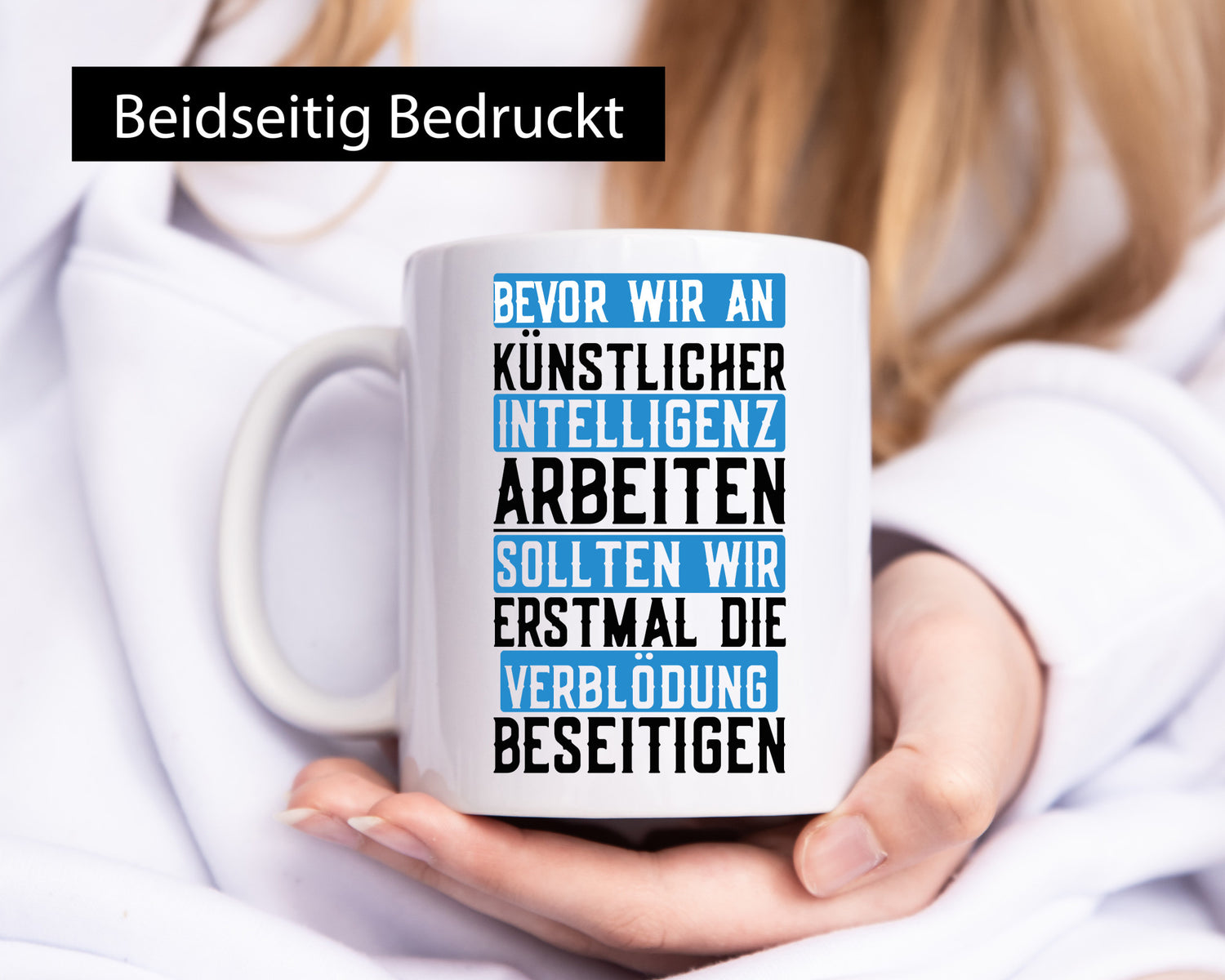 Künstliche Intelligenz | KI AI Verblödung Dummheit Geschenk Humor Geschenkidee