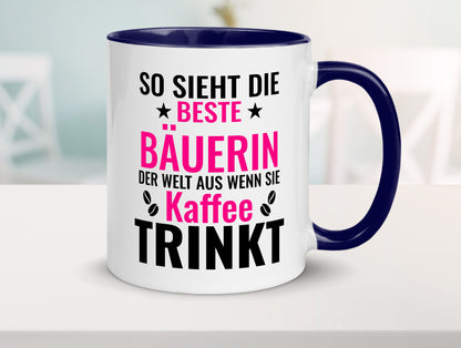 Kaffee trinkt: Bäuerin | Bauernhof Landwirtschaft Geschenk Humor Geschenkidee