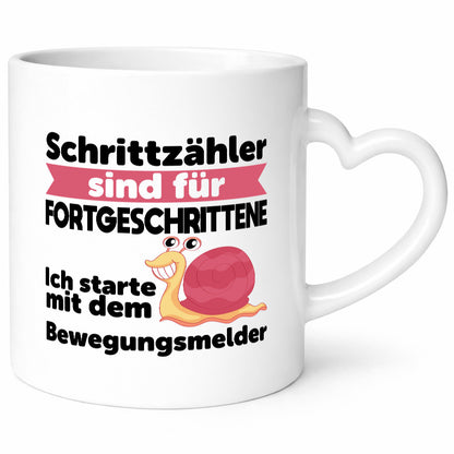 Schrittzähler Fortgeschrittene, Bewegungsmelder | Schnecke Geschenk Humor
