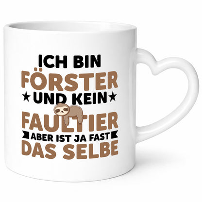 Ich bin kein Faultier: Förster | Forstarbeiter Geschenk Kollegen Büro lustig