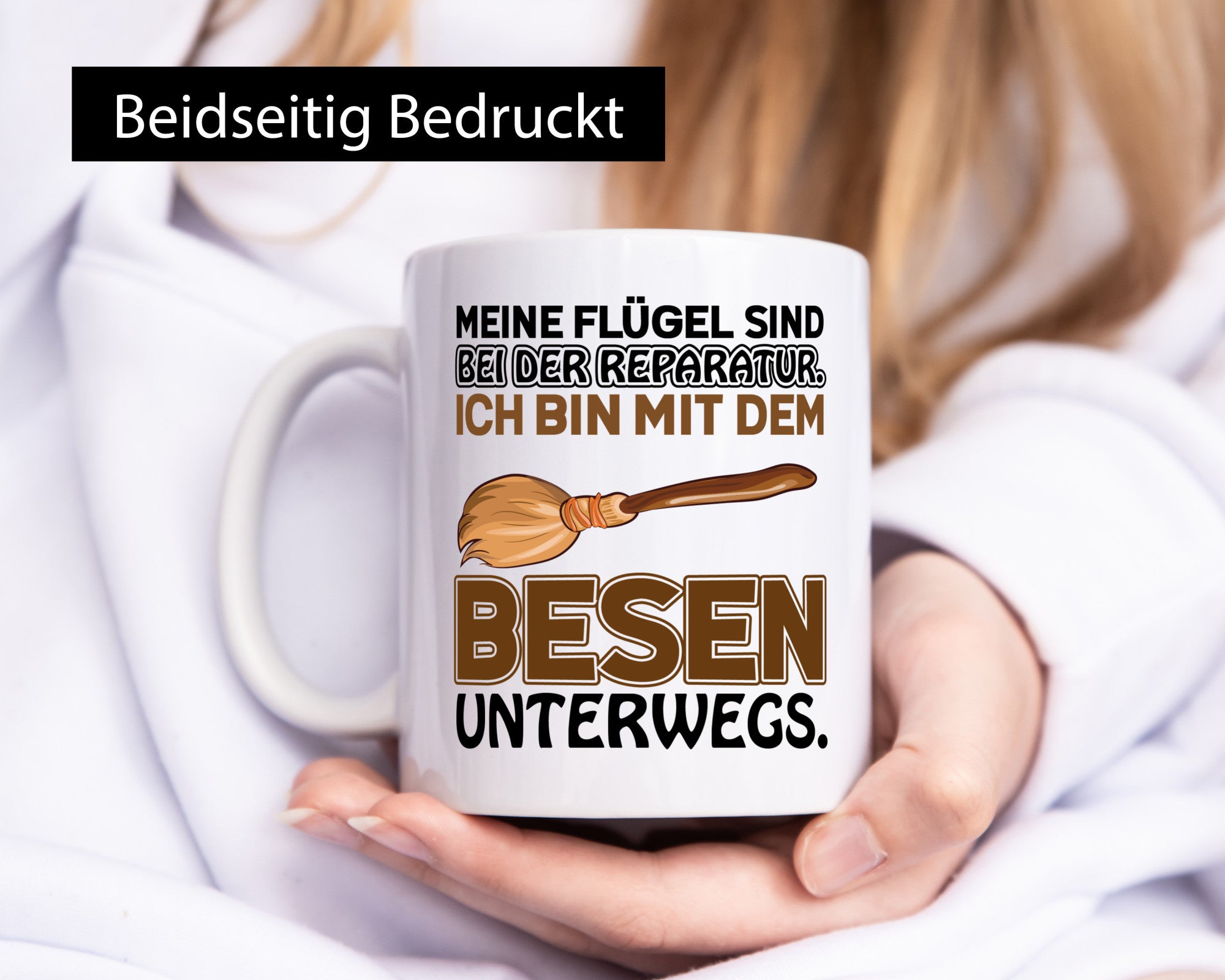Flügel Reperatur lustig Humor Geschenkidee Geschenk Tasse