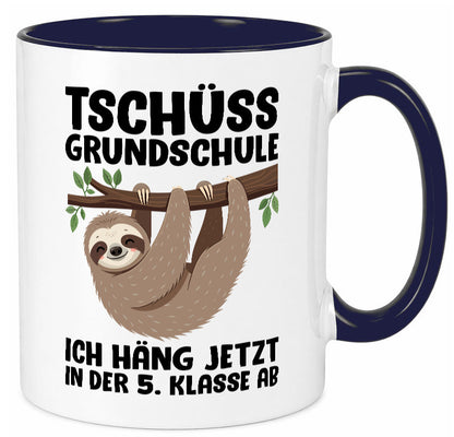 Tschüss Grundschule ich häng jetzt in der 5. Klasse ab Humor Geschenkidee Tasse