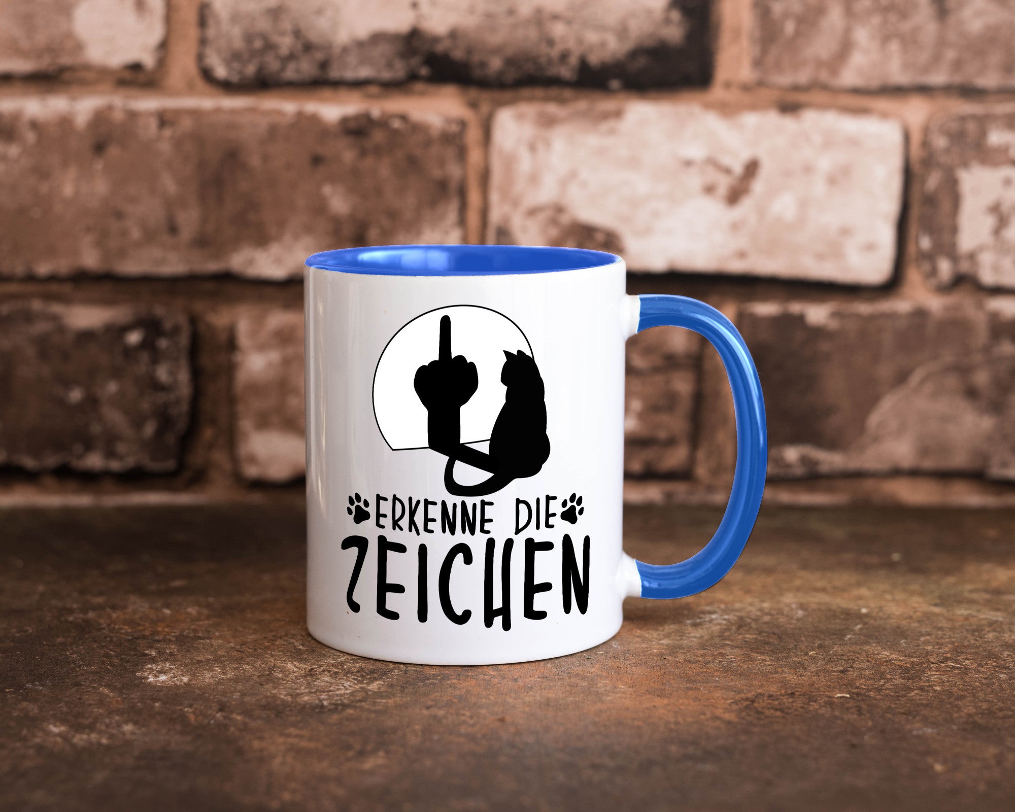Erkenne die Zeichen | Katze Humor Tierliebhaber Geschenkidee Tasse