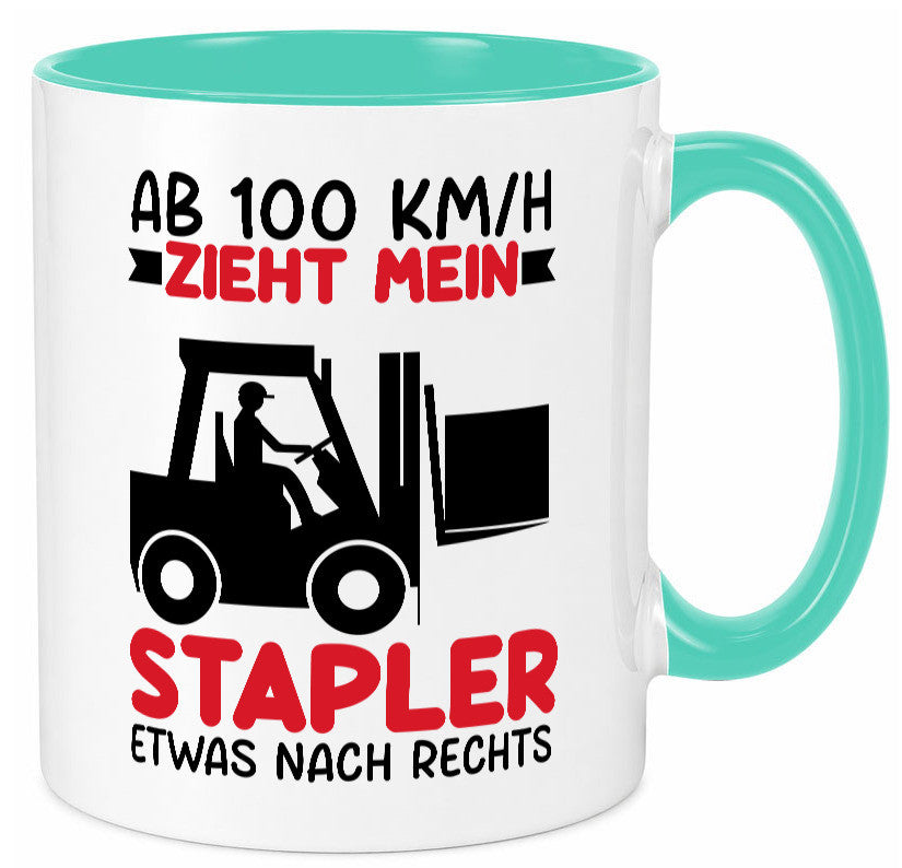 Stapler zieht nach Rechts | Staplerfahrer Arbeit Geschenkidee Kollegen Büro