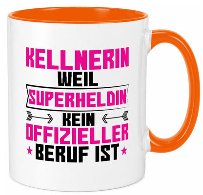 Superheldin Kellnerin | Beruf kellnern Bedienung Geschenk Arbeit Kollegen Büro Tasse