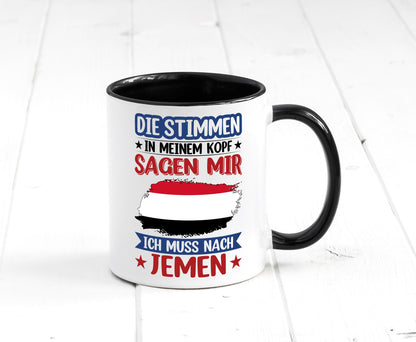 Jemen | Urlaub Stimmen in meinem Kopf Traumland Geschenk Humor Geschenkidee Tasse