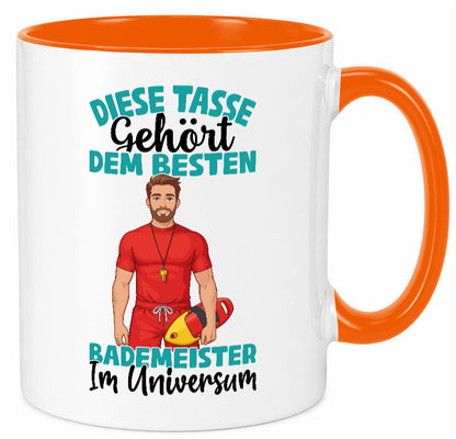 Im Universum: Bademeister | Rettungsschwimmer lustig Humor Geschenkidee Tasse