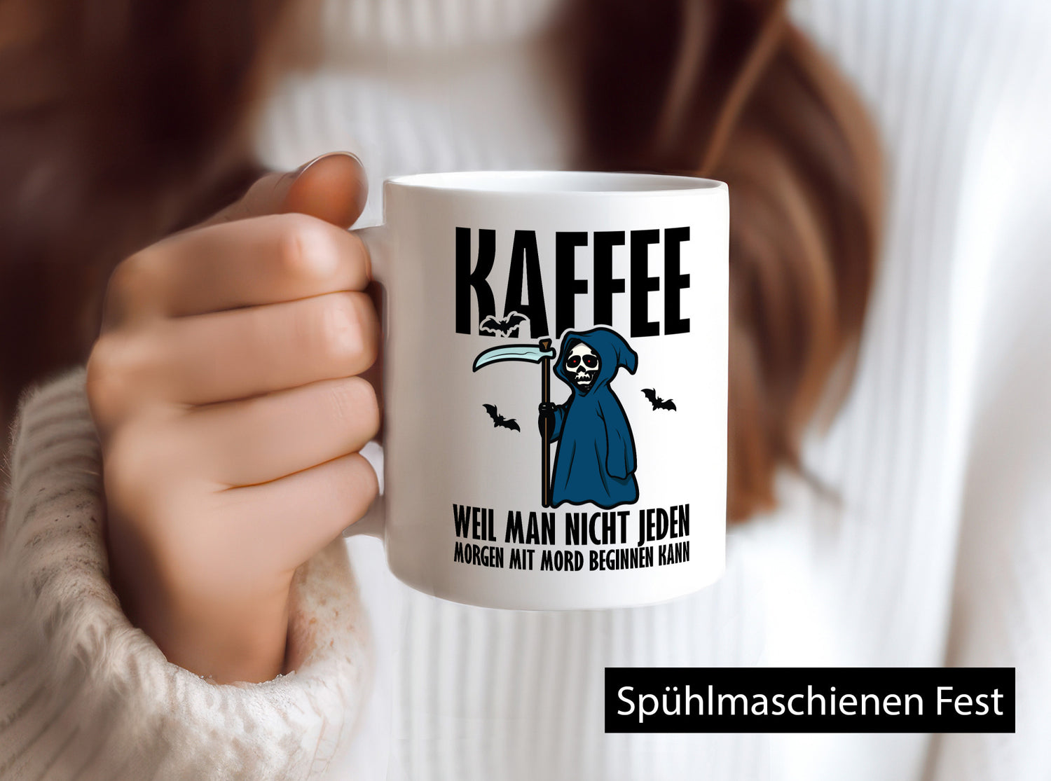 Jeden Morgen Kaffee lustig Humor Geschenkidee Geschenk Tasse
