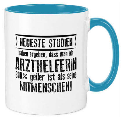 Neuste Studien: Arzthelferin | Fachangestellte Medizin Humor Geschenkidee Tasse