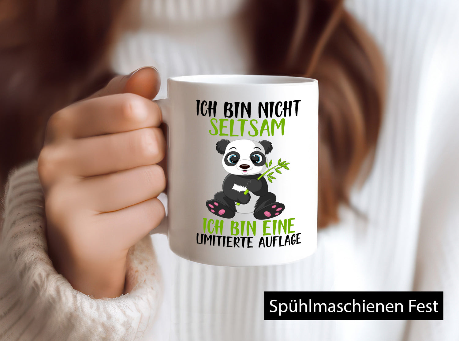 Ich bin nicht seltsam | süßer Pandabär lustiger Spruch Humor Geschenkidee Tasse
