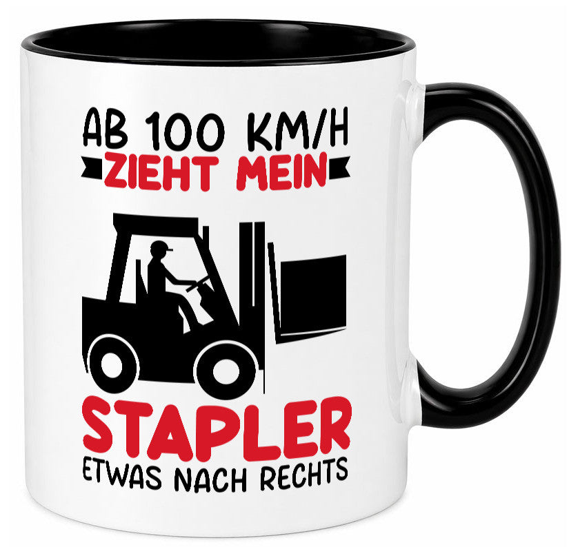 Stapler zieht nach Rechts | Staplerfahrer Arbeit Geschenkidee Kollegen Büro