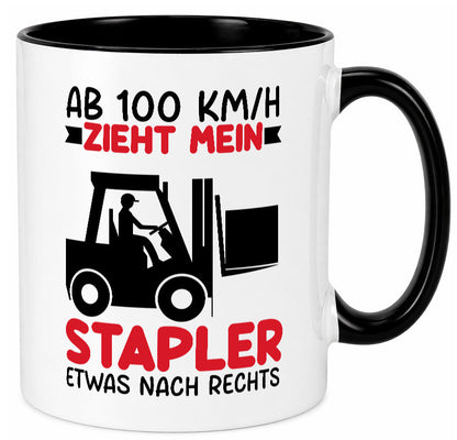 Stapler zieht nach Rechts | Staplerfahrer Arbeit Geschenkidee Kollegen Büro