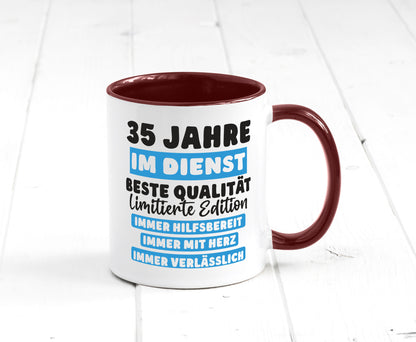 35 Jahre im Dienst | Jubiläum Arbeit v6 lustiger Spruch Geschenk Kollegen Büro