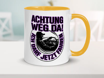 Achtung weg da ich darf jetzt Fahren | Führerschein lustig Humor Geschenkidee
