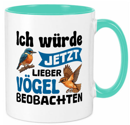 Vögel beobachten | Vogel lustig Humor Geschenkidee Geschenk Tasse