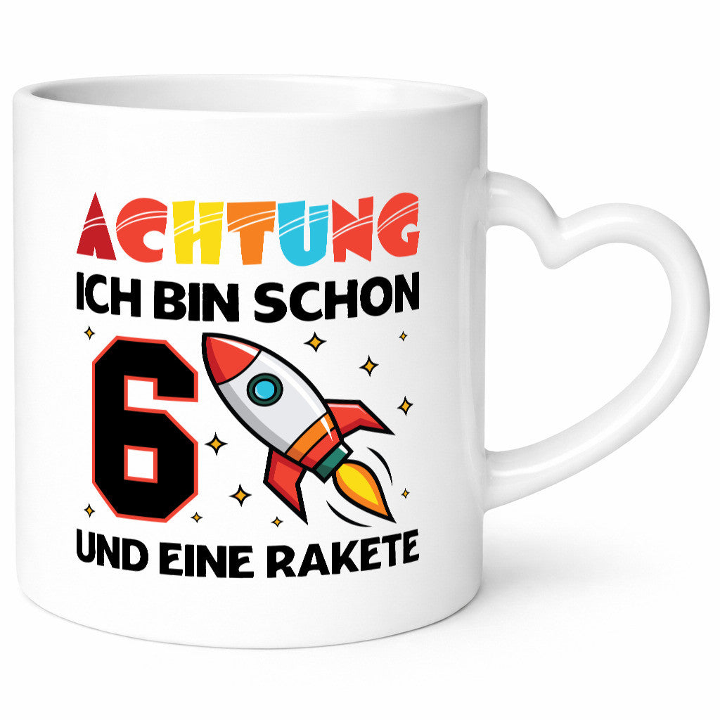 6. Geburtstag | Rakete Weltraum 6 Jahre Galaxy Humor Geschenkidee Tasse