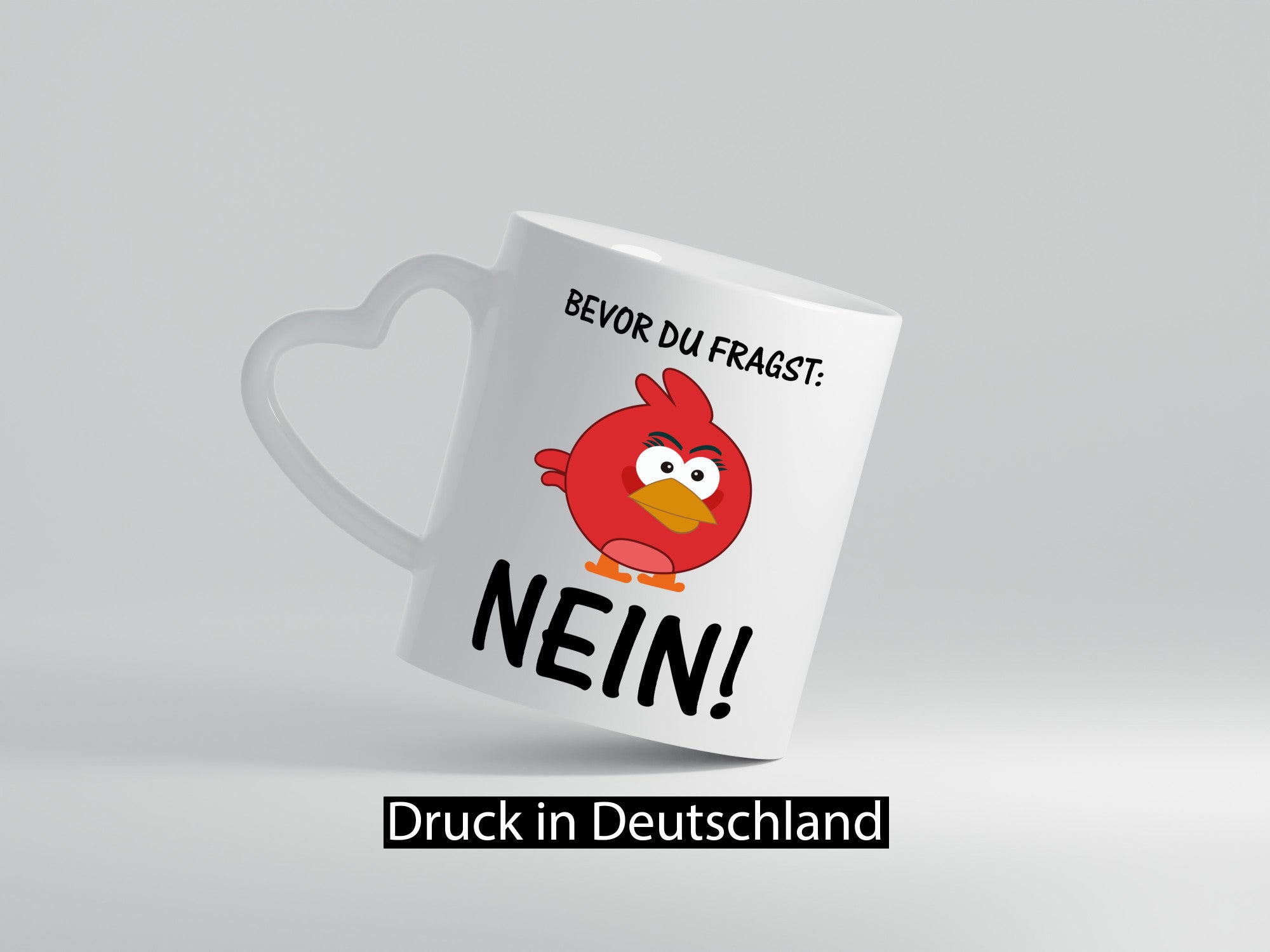 Bevor du fragst: Nein! | lustige Tasse Vogel Muffel lustig Humor Geschenkidee