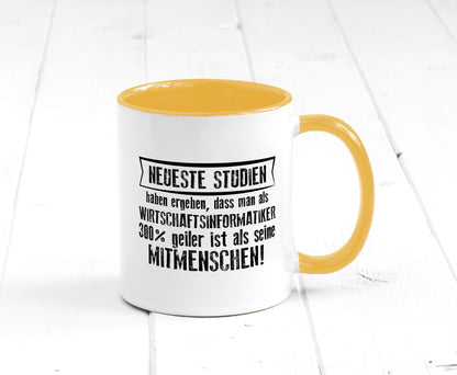 Neuste Studien: Wirtschaftsinformatiker | Wirtschaft Geschenkidee Humor Tasse