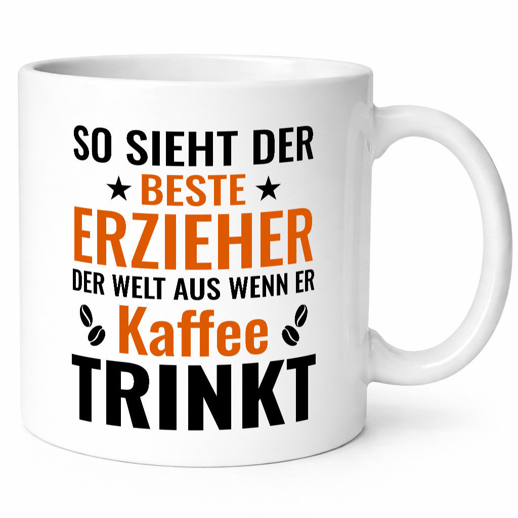 Kaffee trinkt: Erzieher | Pädagoge Schule lustiger Spruch Geschenk Humor
