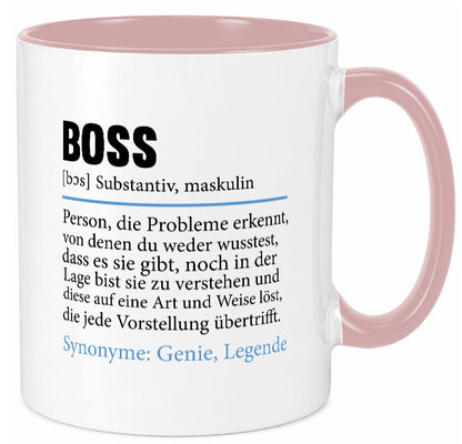 Boss | Chef Führungskraft Vorgesetzter Geschenk Arbeit Kollegen Büro lustiger Tasse