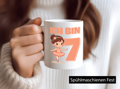 7 Geburtstag | Jahre Ballerina Mädchen Ballet Humor Geschenkidee Tasse