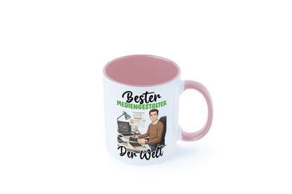 Bester Mediengestalter | Medien v2 Geschenk Humor Geschenkidee lustiger Spruch Tasse