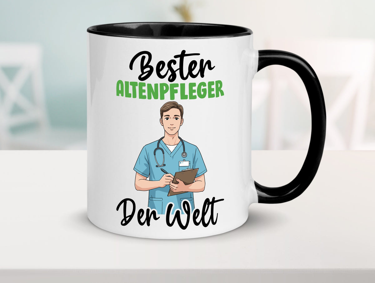 Bester Altenpfleger | Pflegepersonal lustiger Spruch Geschenk Humor Tasse