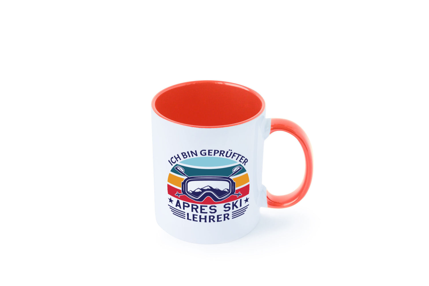 Geprüfter Apres Ski Lehrer | Ski-Brille Berge Ski-Stöck lustig Humor