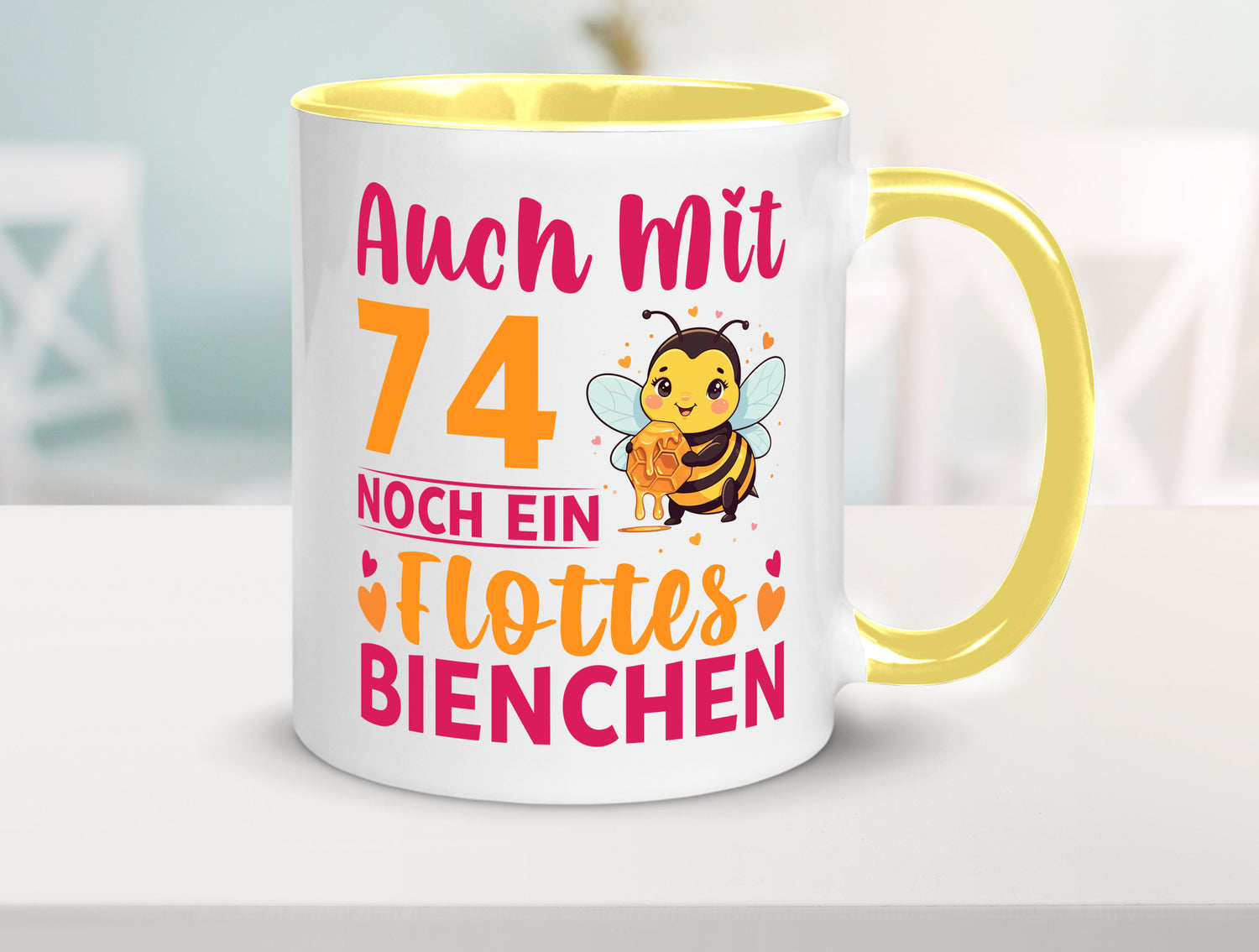74. Geburtstag | Flottes Bienchen 74 Jahre v2 Geschenkidee Humor Tasse