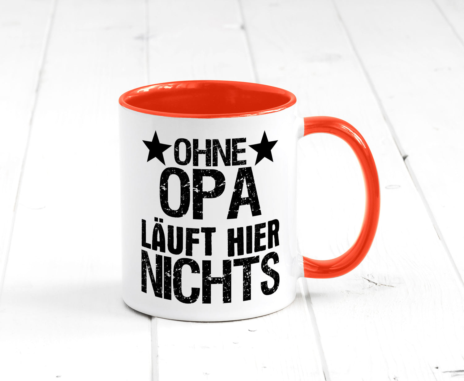 Ohne Opa läuft hier nichts | Sterne Geschenkidee Familie Humor Tasse