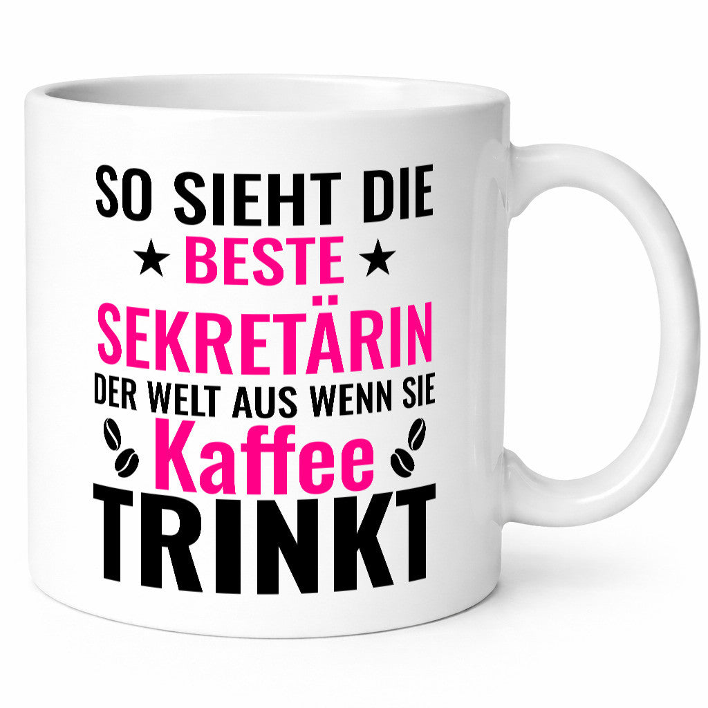 Kaffee trinkt: Sekretärin | Büro Geschenkidee Arbeit Kollegen Humor Tasse