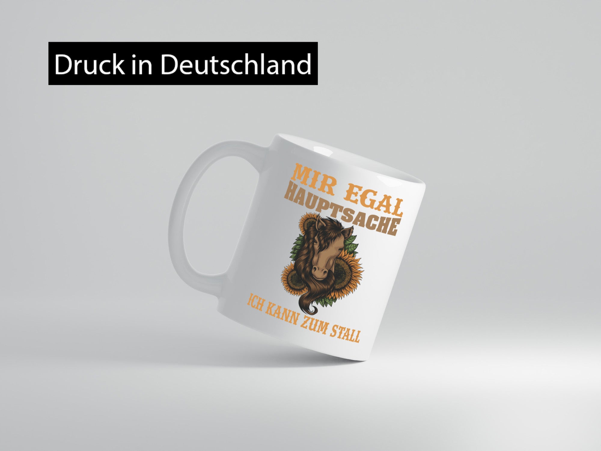 Hauptsache zum Stall | Reiterin Tasse Pferd Reiten Humor Geschenkidee
