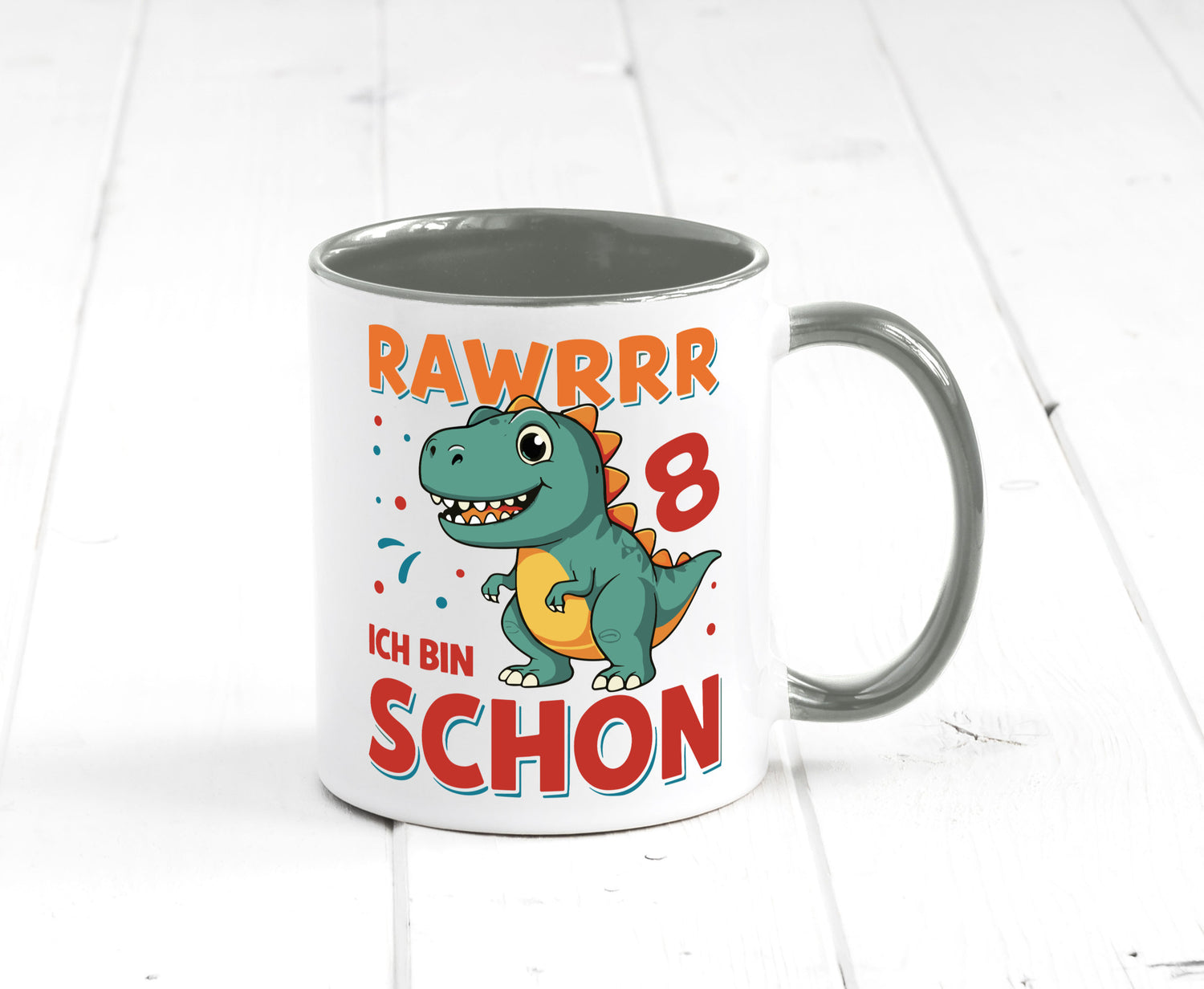 8. Geburtstag | 8 Jahre Raw ich bin schon T-Rex Geschenk Geschenkidee lustiger