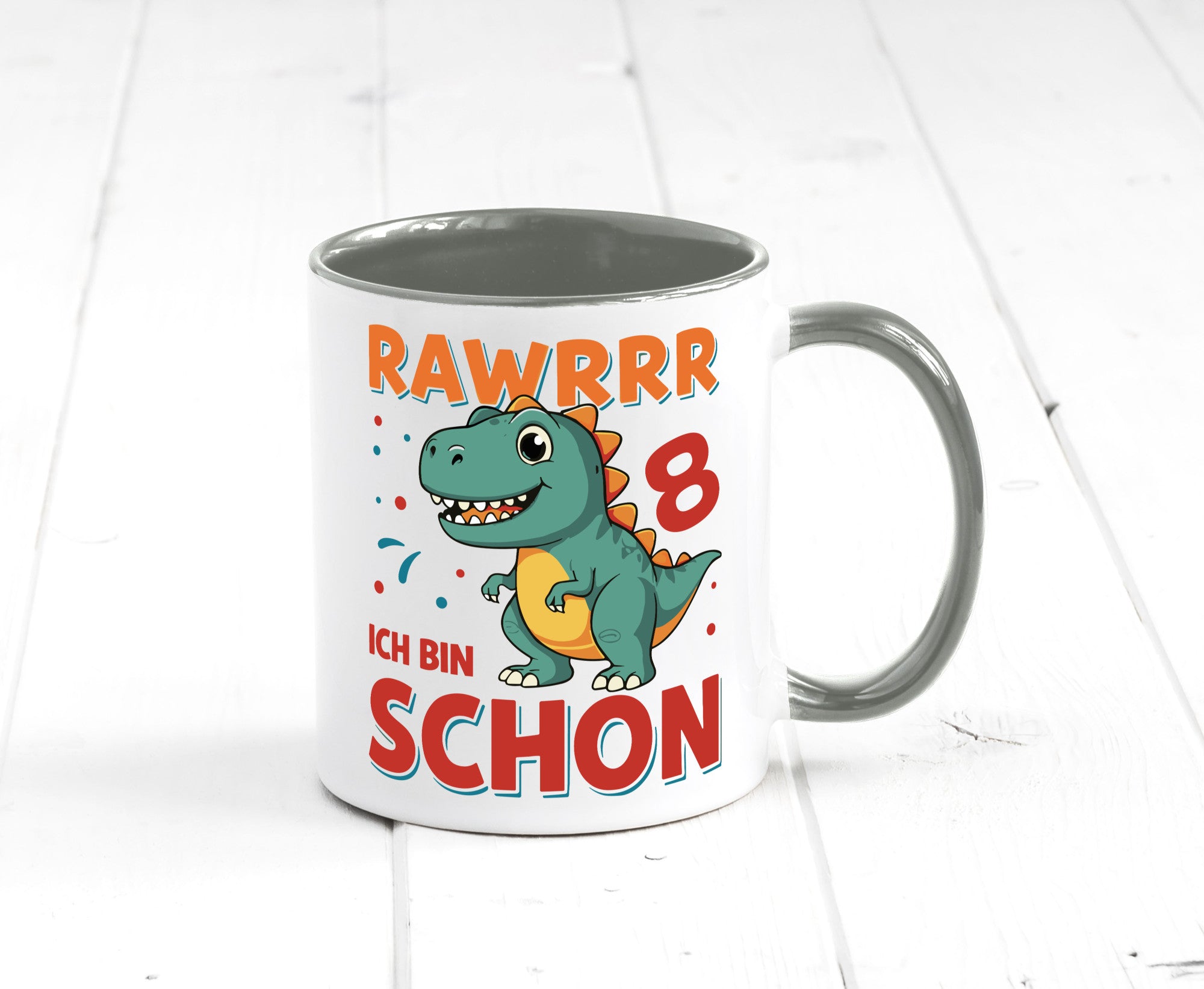 8. Geburtstag | 8 Jahre Raw ich bin schon T-Rex Geschenk Geschenkidee lustiger