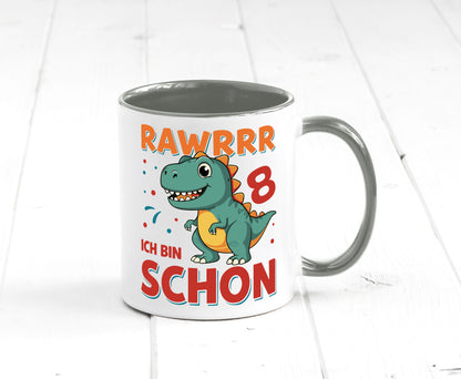 8. Geburtstag | 8 Jahre Raw ich bin schon T-Rex Geschenk Geschenkidee lustiger