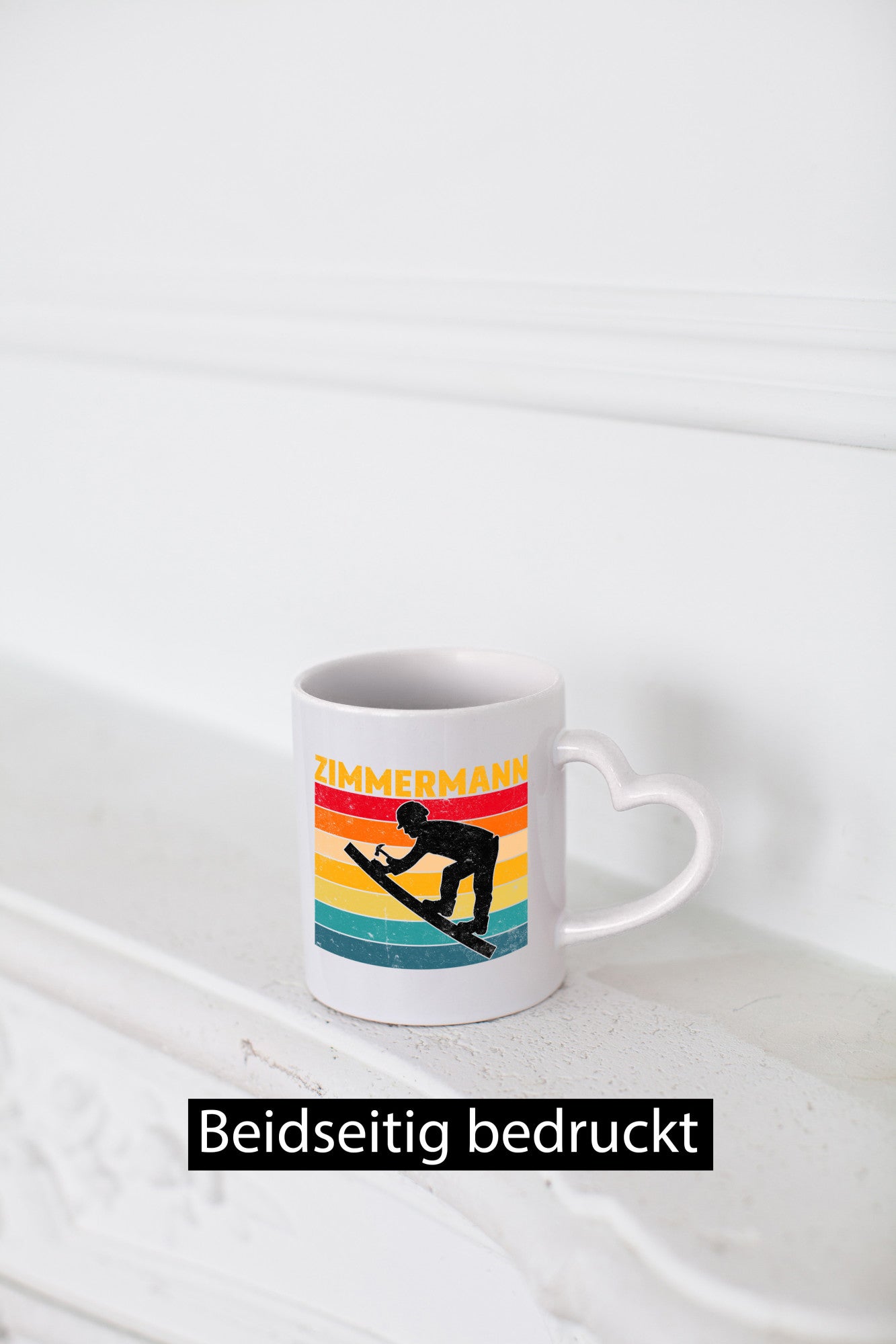 Zimmerman | Handwerker Dach Retro v2 lustig Humor Geschenkidee Geschenk Tasse