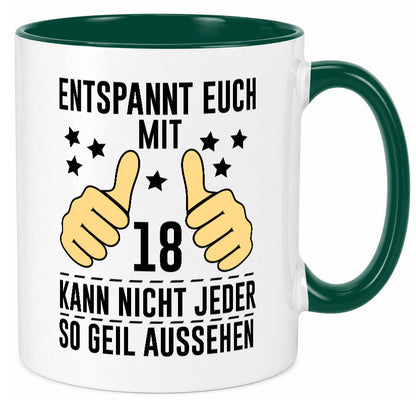 18. Geburtstag | 18 Jahre Geil aussehen Entspannt euch Geschenk Geschenkidee Tasse
