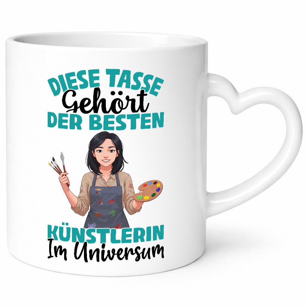 Im Universum: Künstlerin| Kunst Humor Geschenkidee Tasse