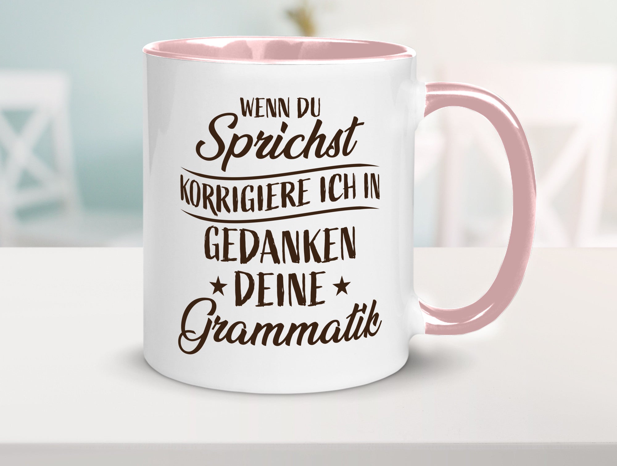 Grammatik korrigieren während du sprichst | Sterne lustig Humor Geschenkidee