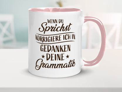 Grammatik korrigieren während du sprichst | Sterne lustig Humor Geschenkidee