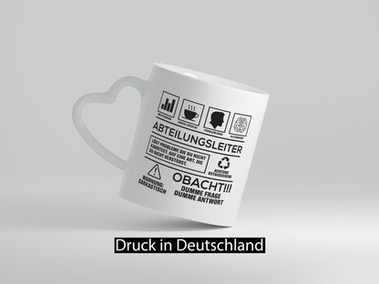 Achtung Probleme Abteilungsleiter| Führungskraft Humor Geschenkidee Tasse