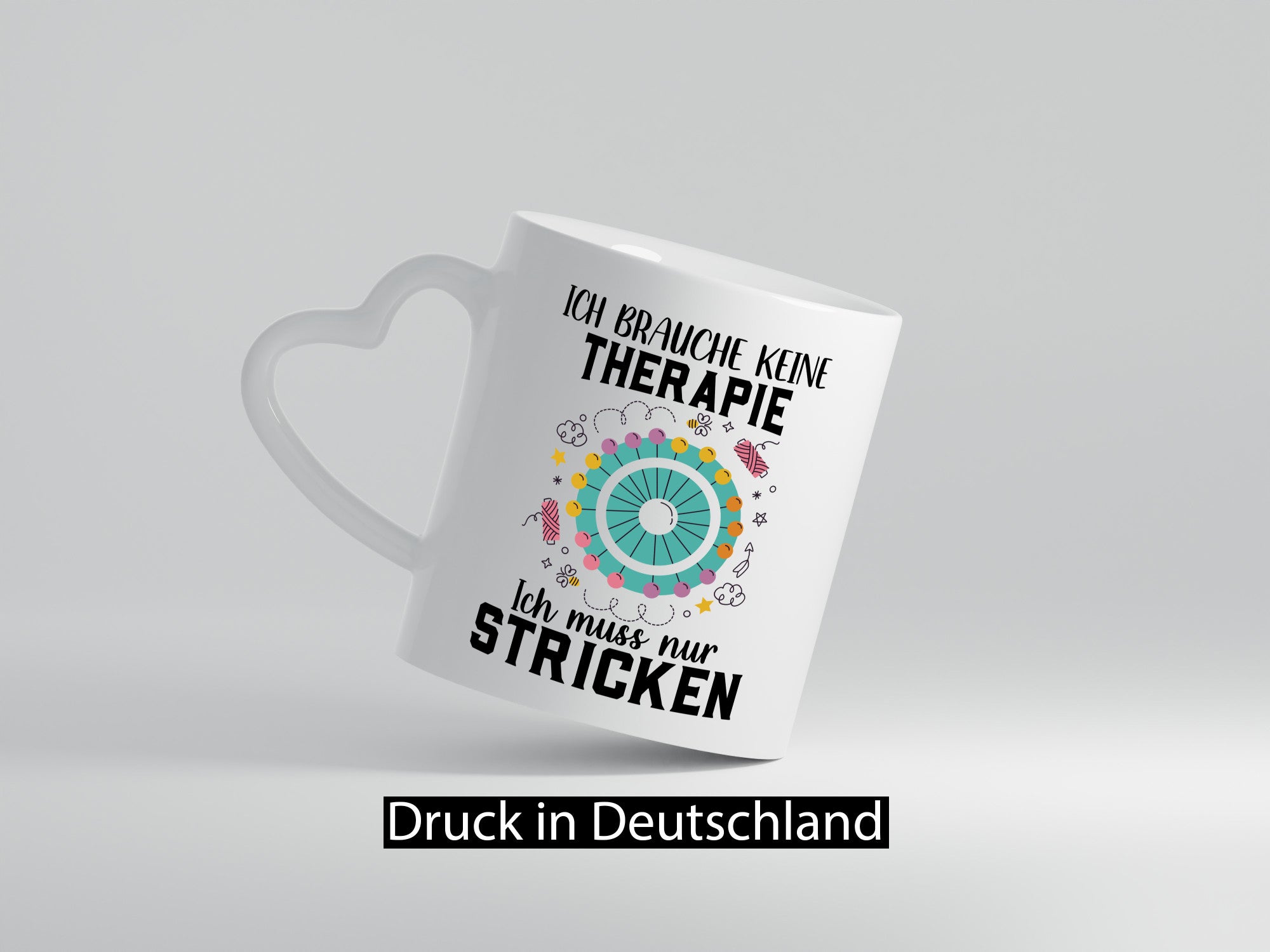 Keine Therapie, nur stricken | Wolle Stern Schmetterling lustig Humor