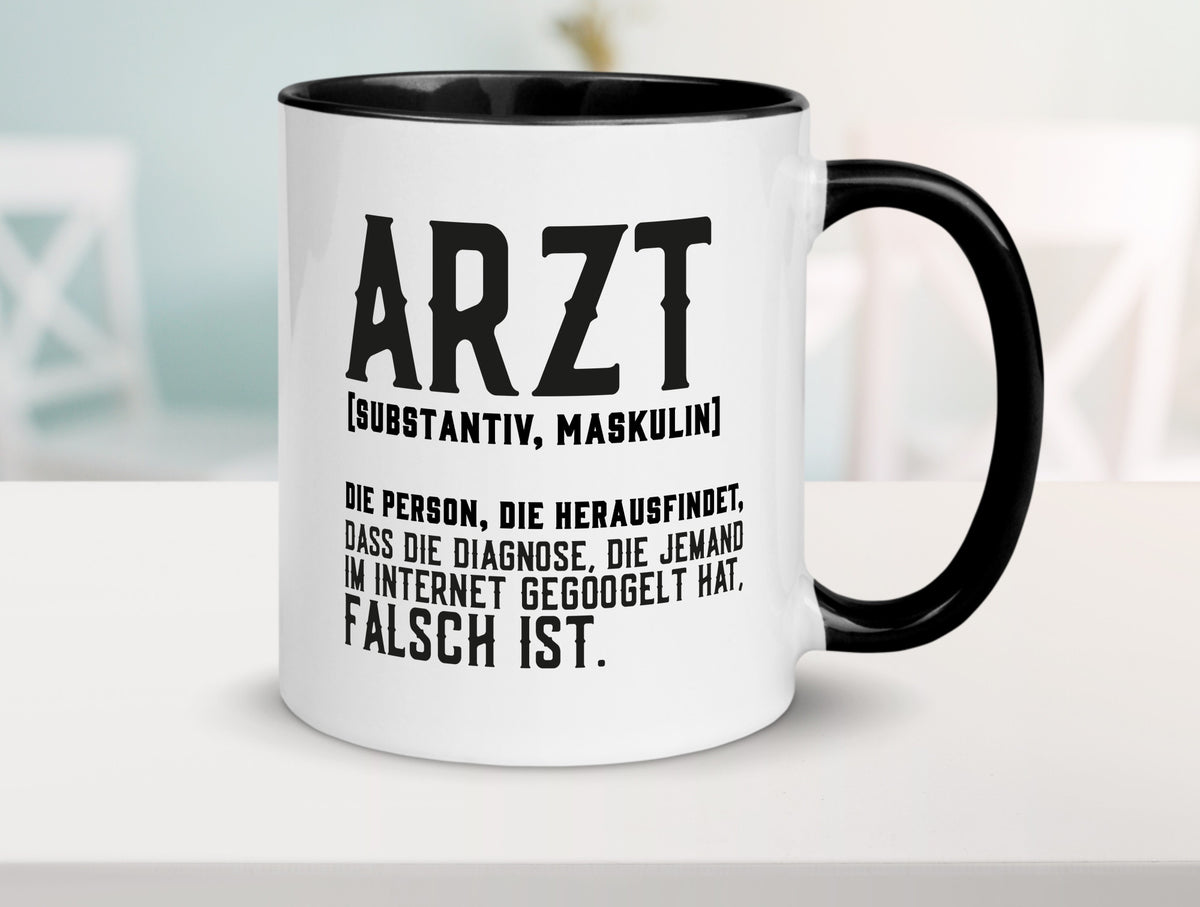 Arzt | Beschreibung Definition Diagnose Klinik Geschenk Humor Geschenkidee Tasse