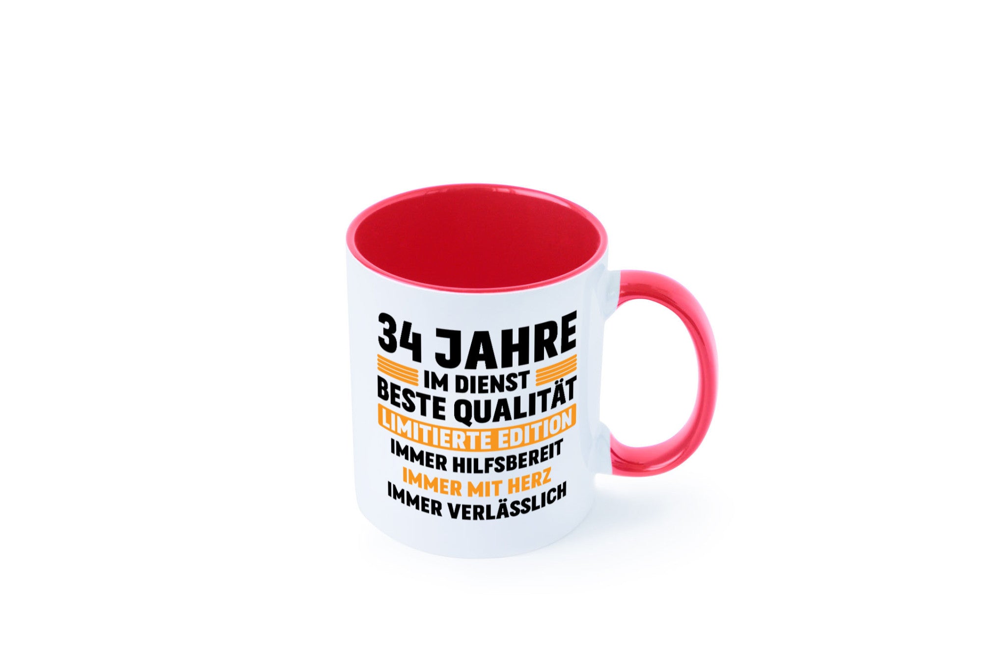 34 Jahre im Dienst | Jubiläum Arbeit v2 Humor Kollegen Büro Geschenkidee Tasse